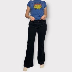 Vintage Y2K 2000s Roxy Black Corduroy Flares Jeans/Pants